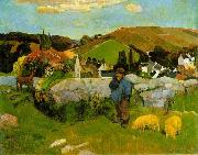 Paul Gauguin The Swineherd, Brittany oil painting